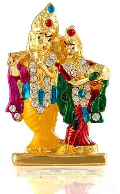 

Kulin Radha Krishna | Radhe Shyam Idol For Car Dashboard | Home Decor | Gifting Decorative Showpiece - 5 cm(Alloy, Multicolor)