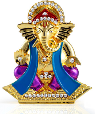 

Kulin God Ganesh | Ganpati | Lord Ganesha Idol | Statue For Car Dashboard | Home Decor | Gifting Decorative Showpiece - 5 cm(Alloy, Multicolor)