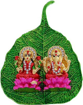 

Kulin Religious Idol of Lakshmi Ganesh Premium Statue, best choice for Car Dashboard | Home Decor | Gifting Decorative Showpiece - 9.1 cm(Alloy, Multicolor)