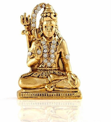 

Kulin Lord Shiva | Shiv Shankar God Idol for Car Dashboard | Home Decor | Gifting Decorative Showpiece - 5 cm(Alloy, Gold)