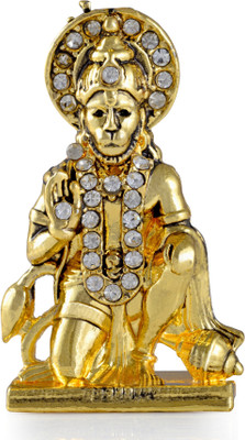 

Kulin Lord Hanuman | Bajrangbali Idol For Car Dashboard | Home Decor | Gifting Decorative Showpiece - 5 cm(Alloy, Gold)