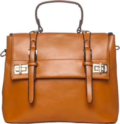 

MONOKROME NEW YORK Women Casual Brown Leatherette Shoulder Bag