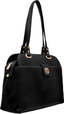 

JFL-Jewellery For Less Women Formal Black Genuine Leather Hand-held Bag