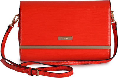 

KAZO Women Casual Red PU Sling Bag