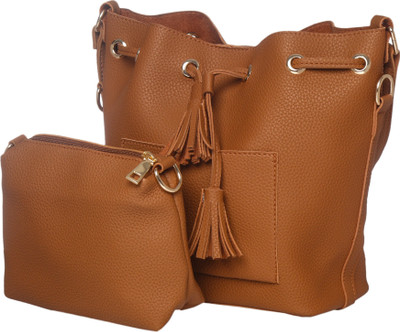 

MONOKROME NEW YORK Women Casual Tan PU Shoulder Bag