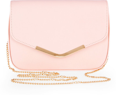 

Fur Jaden Women Evening/Party Pink PU Sling Bag
