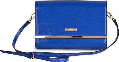 

KAZO Women Casual Blue PU Sling Bag