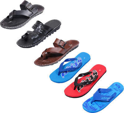 

Indistar Slippers, Blue::red::printed blue::brown ::black::black