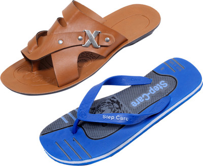 

Indistar Slippers, Blue/grey::brown