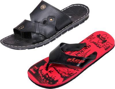 

Indistar Slippers, Printed red::black