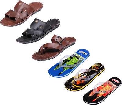 

Indistar Slippers, Black::ifel blue::printed black::brown ::black::brown