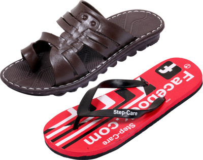 

Indistar Slippers, Printed red::brown