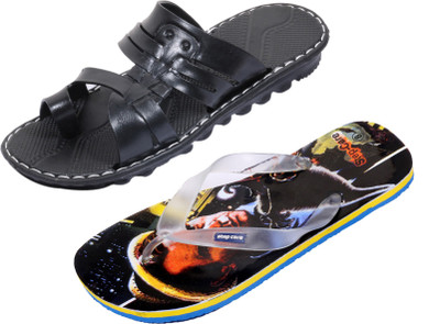 

Indistar Slippers, Printed black::black