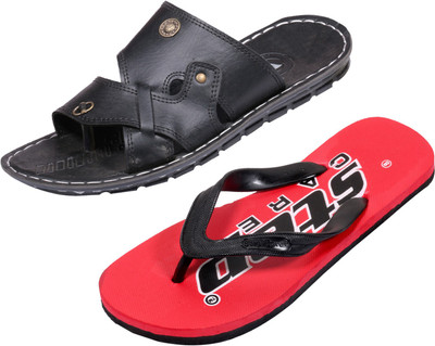 

Indistar Slippers, Red::black