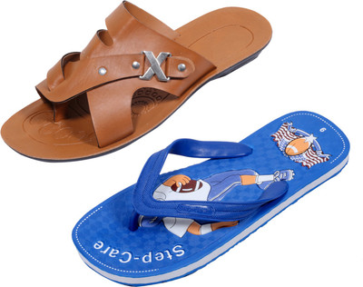

Indistar Slippers, Blue ::brown