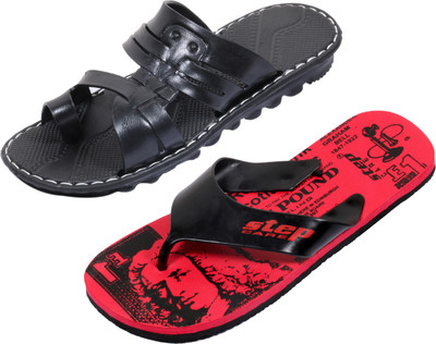 

Indistar Slippers, Printed red::black