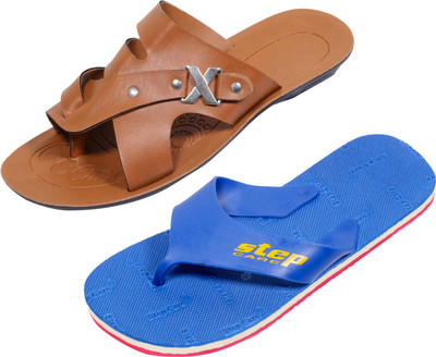 

Indistar Slippers, Blue step::brown