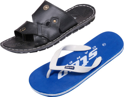 

Indistar Slippers, Plain blue::black