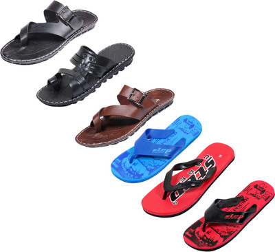

Indistar Slippers, Red::printed blue::printed red::brown ::black::black
