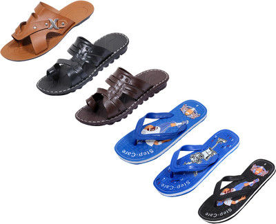 Indistar Slippers, Blue ::black::blue ::black::brown ::brown
