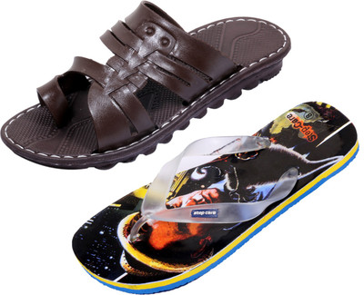 

Indistar Slippers, Printed black::brown
