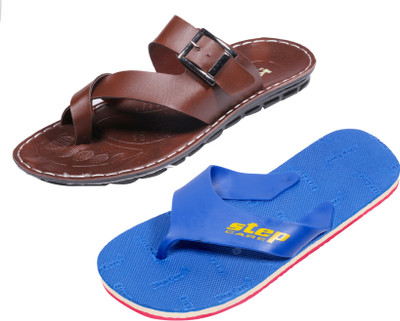 

Indistar Slippers, Blue step::brown
