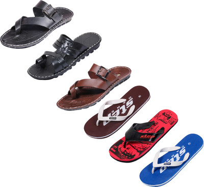 

Indistar Slippers, Printed red::plain blue::brown step::brown ::black::black