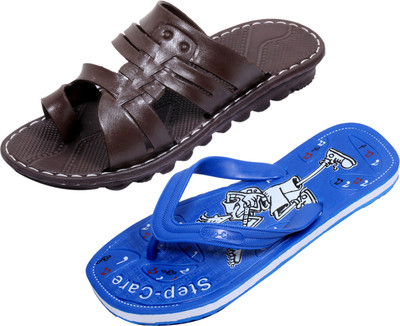 

Indistar Slippers, Blue ::brown