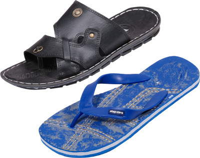 

Indistar Slippers, Printed blue::black