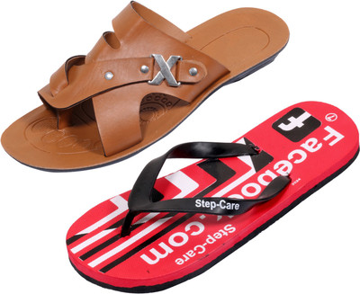 

Indistar Slippers, Printed red::brown