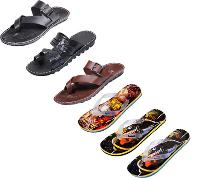

Indistar Slippers, Printed black::printed black::yellow printed::brown ::black::black