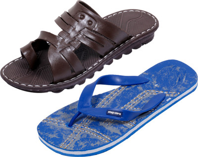 

Indistar Slippers, Printed blue::brown