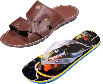 

Indistar Slippers, Printed black::brown