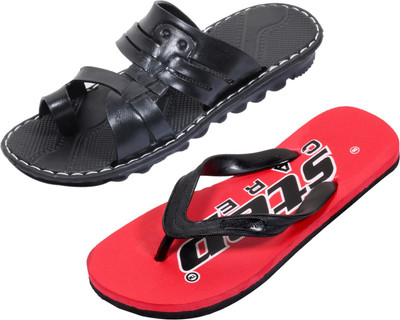 

Indistar Slippers, Red::black
