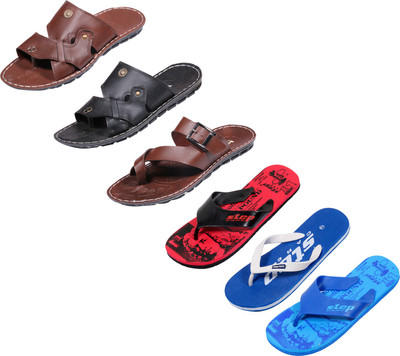 

Indistar Slippers, Printed blue::printed red::plain blue::brown ::black::brown