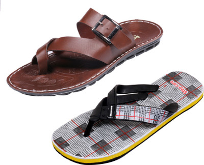 Indistar Slippers, White check::brown