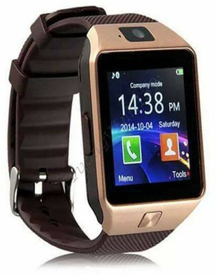 

Fellkon Smart Watch Compatible for all your smartphone device M9_GOLDEN51 Gold Smartwatch(Brown Strap M)