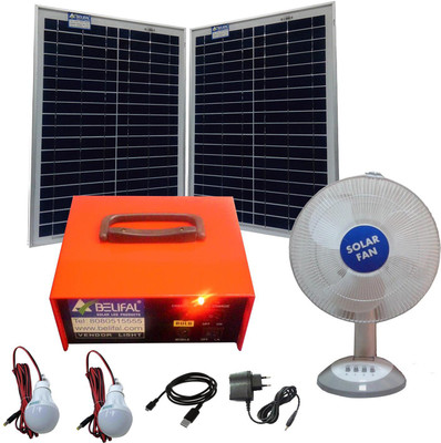

Belifal Solar Home Lighting System with 12V DC LED Bulb(2pcs) & 12V 14Ah Battery including Solar Charge Controller Solar Light Set(Free Standing)