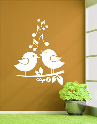 

Wall Guru  Self Adhesive Wall Decal Sticker(Pack of 1, White