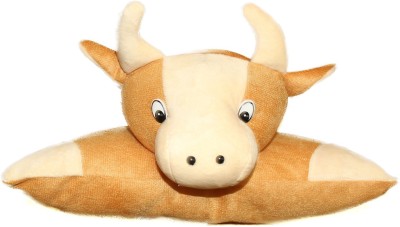 

Tickles Bull Cushion - 21 cm(Brown, White)