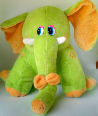 

Speoma Cute Stuffed Sitting Elephant Toy for kids - 10 inch(Green)
