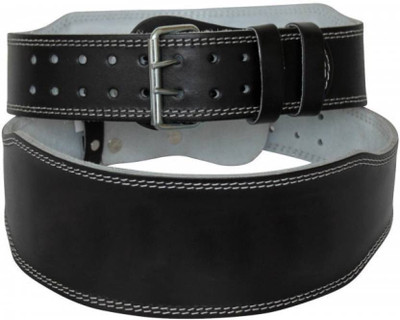 

M P Leather Store 6 inch wide gym belt Back & Abdomen Support, Black