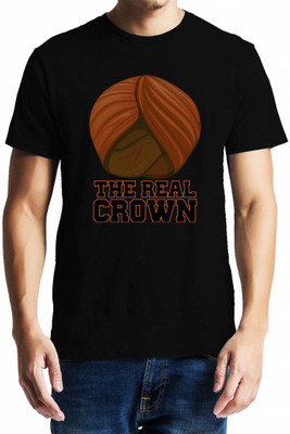 bakLOL Graphic Print Men Round Neck Black T-Shirt