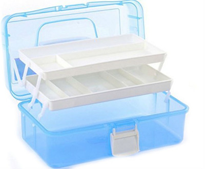 

Shrih Multipurpose 3 Layered Staircase Makeup Vanity Box(Blue)