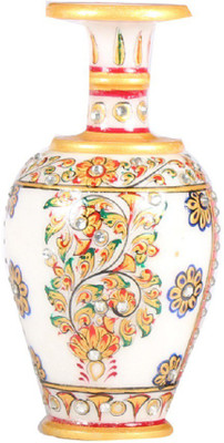 

Apkamart Handicraft Marble Flower Pot – Decorative Vases for Table Decor and Gifts Stoneware Vase(6 inch, Multicolor)