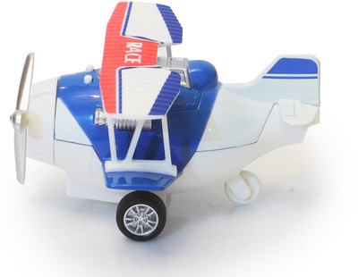 

The Flyer's Bay Metal Bi-Plane Air Plane Model Decor Toy Collectible with Sound and Working Wings (Die Cast Version) (Blue)(Blue|Red)