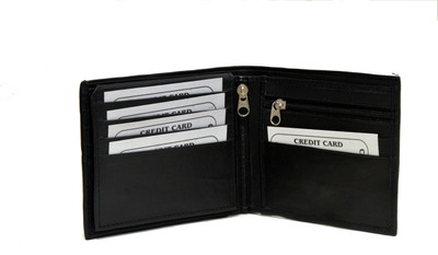 

SAILOGIC Men Black Artificial Leather Wallet(5 Card Slots)