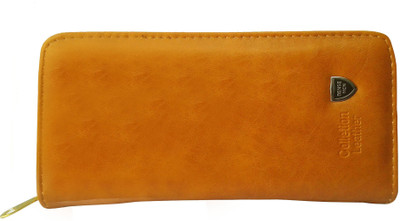 

Sanshul Girls Casual Gold Artificial Leather Wallet(12 Card Slots), Teak brown