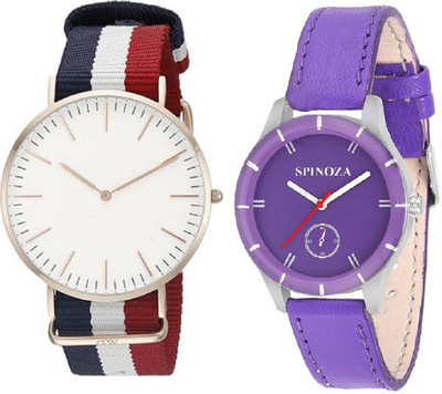 

SPINOZA purple stylsh leather belt Watch - For Boys & Girls