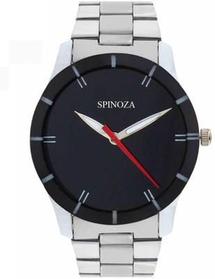 View SPINOZA black dial stainless steel styish and professional Analog Watch  - For Men Wrist Watches Price Online(SPINOZA)